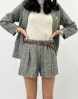 Completo premium giacca e pantaloncini check