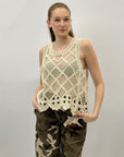 Canotta crochet smanicato