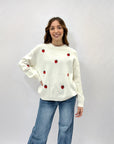 Pullover ricami fragole