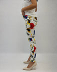 Pantaloni con stampa fiori