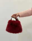 Borsa con pelo e manico liscio Alex Max