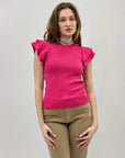 Maglia con maniche a volant