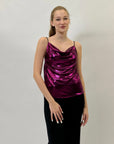 Top con dettaglio scollo in lurex