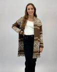 Cardigan morbido fantasia etnica