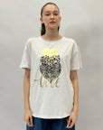 T-shirt in cotone con stampa cuore love