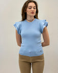 Maglia con maniche a volant