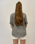 Camicia a righe scollo alla coreana