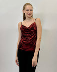 Top con dettaglio scollo in lurex