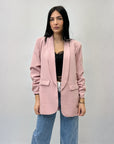 Blazer elegante a manica arrotolata