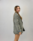 Completo premium giacca e pantaloncini check