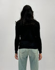 Maglione con intreccio e pelo
