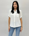 Camicia leggera con scollo alla coreana