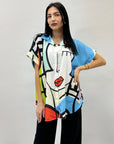 Camicia taglia comoda con stampa