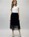 Gonna in tulle con perle