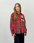 Camicia a quadri con orsetto