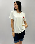T-shirt oversize con ricamo