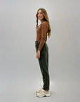 Pantaloni in velluto con cintura