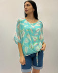 Maglia taglia comoda con nodo