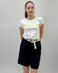 T-shirt comoda slim fit scritta love me