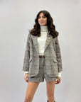 Completo premium giacca e pantaloncini check