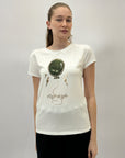 T-shirt con palloncino e scritta