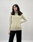 Maglione dolcevita con brillantini taglia comoda