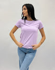 T-shirt in cotone tinta unita petite