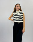 Maglione smanicato con paillettes