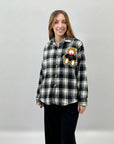 Camicia a quadri con orsetto
