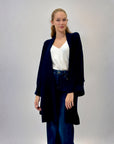 Cardigan lungo comodo con tasche