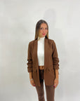 Blazer elegante a manica arrotolata