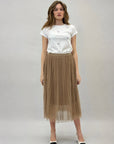 Gonna in tulle con perle