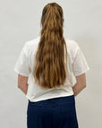 T-shirt con paillettes e frange