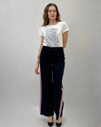 Pantaloni dritti con dettaglio laterale