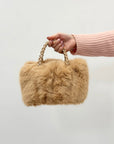 Borsa con pelo e perle Alex Max