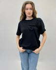 T-shirt con dettaglio fiocco