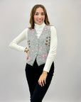 Gilet in maglia con ricami