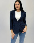 Blazer a righe elasticizzato