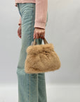 Borsa con pelo e manico liscio Alex Max