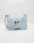 Borsa a Spalla in Vera Pelle con Dettaglio H in Vera Pelle