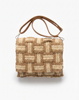 Borsa a Tracolla Intrecciata Effetto Patchwork