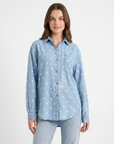 Camicia in denim con cuori