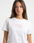 T-shirt “99 problemi 1 gin tonic” 100% cotone
