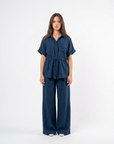 Completo Camicia con Coulisse e Pantalone Palazzo
