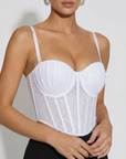 Corsetto con Coppe Strutturate e Stecche