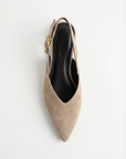 Ballerine slingback a punta con fibbia