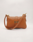 Borsa a Spalla in Vera Pelle con Dettaglio H in Vera Pelle