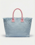 Borsa Summer Vibes in tessuto con ricami decorativi