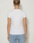 T-shirt petite con scritta "Mi scoccio"