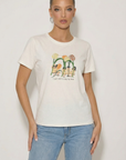 T-shirt in cotone con tulipani
